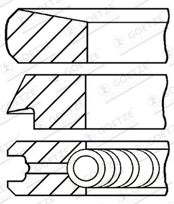 Set segmenti piston - GOETZE ENGINE