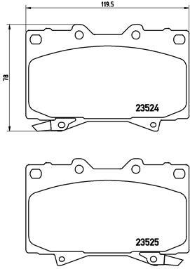 set placute frana,frana disc - BREMBO