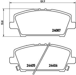 set placute frana,frana disc - BREMBO