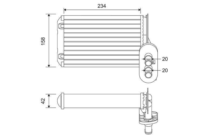 Schimbator caldura, incalzire habitaclu - VALEO