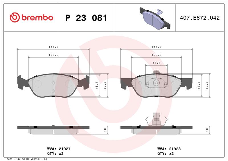 set placute frana,frana disc - BREMBO