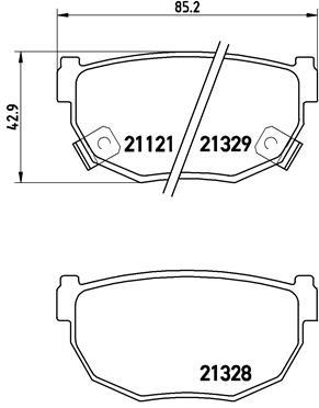 set placute frana,frana disc - BREMBO