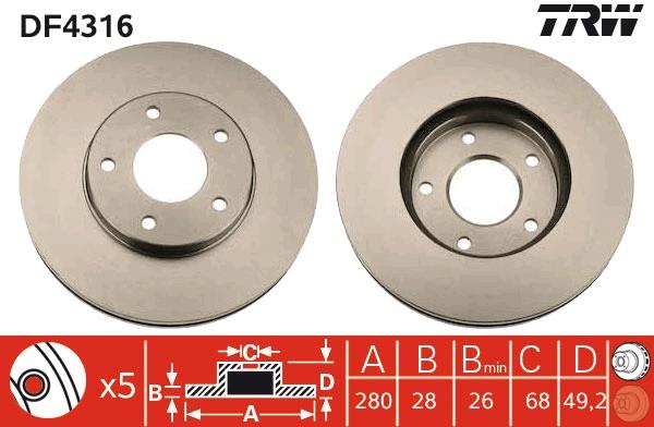 Disc frana - TRW
