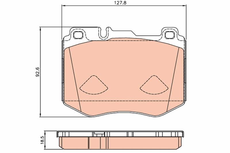 set placute frana,frana disc - TRW
