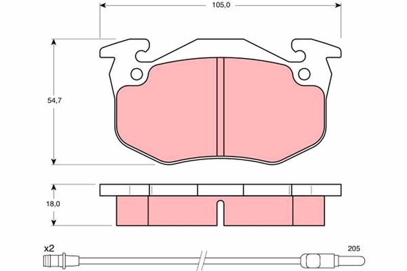set placute frana,frana disc - TRW