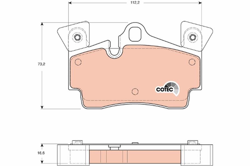 set placute frana,frana disc - TRW