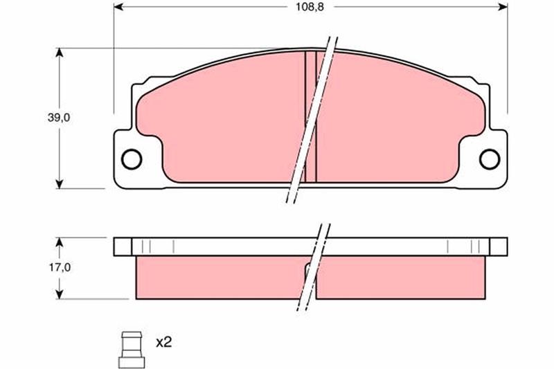 set placute frana,frana disc - TRW