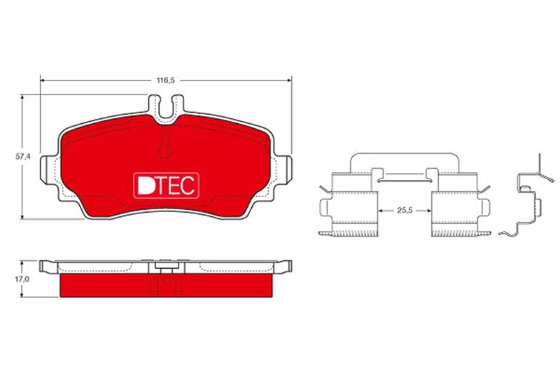 set placute frana,frana disc - TRW