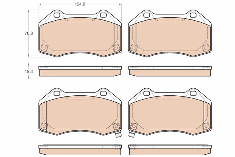 set placute frana,frana disc - TRW
