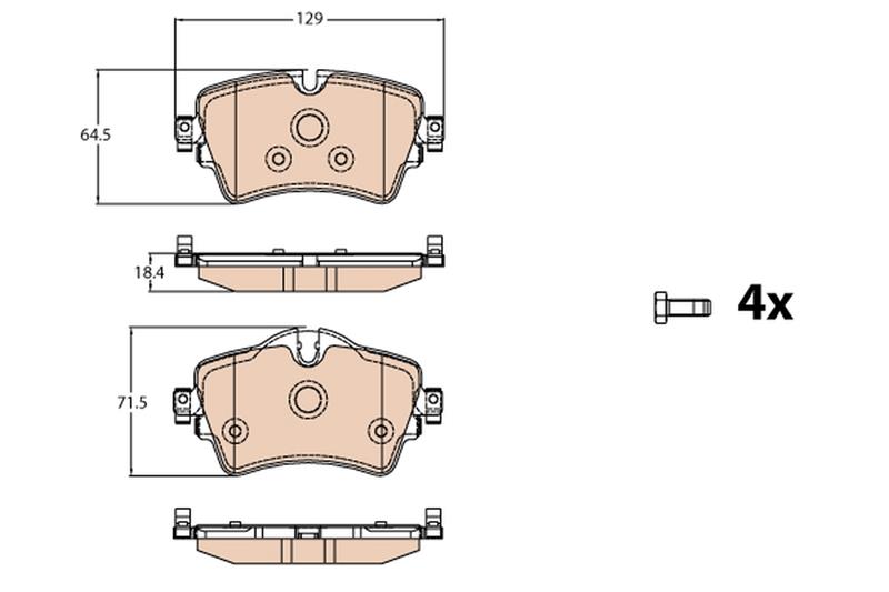 set placute frana,frana disc - TRW
