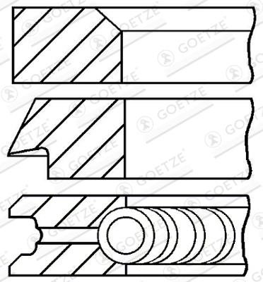 Set segmenti piston - GOETZE ENGINE