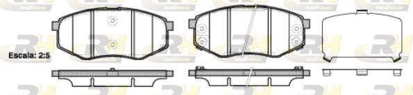 set placute frana,frana disc - ROADHOUSE