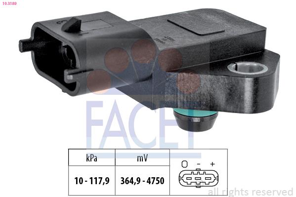 senzor presiune aer; Senzor, presiune galerie admisie - FACET