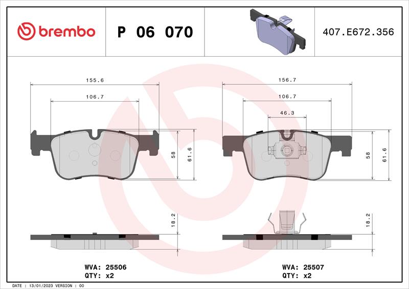 set placute frana,frana disc - BREMBO