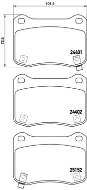 set placute frana,frana disc - BREMBO