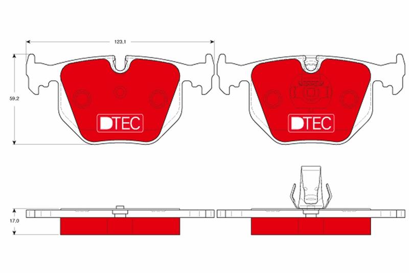 set placute frana,frana disc - TRW
