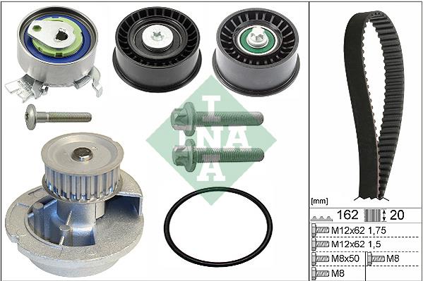 Set pompa apa + curea dintata - INA