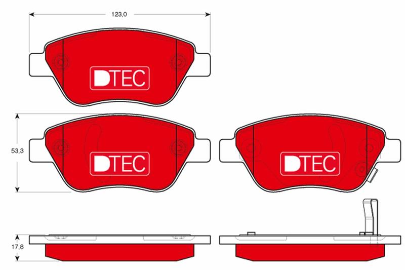 set placute frana,frana disc - TRW