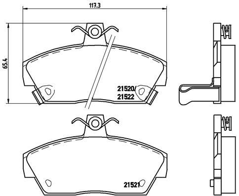 set placute frana,frana disc - BREMBO