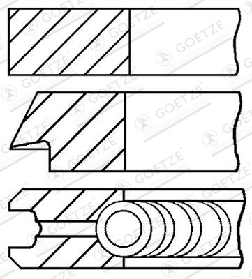 Set segmenti piston - GOETZE ENGINE