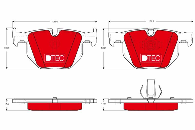set placute frana,frana disc - TRW