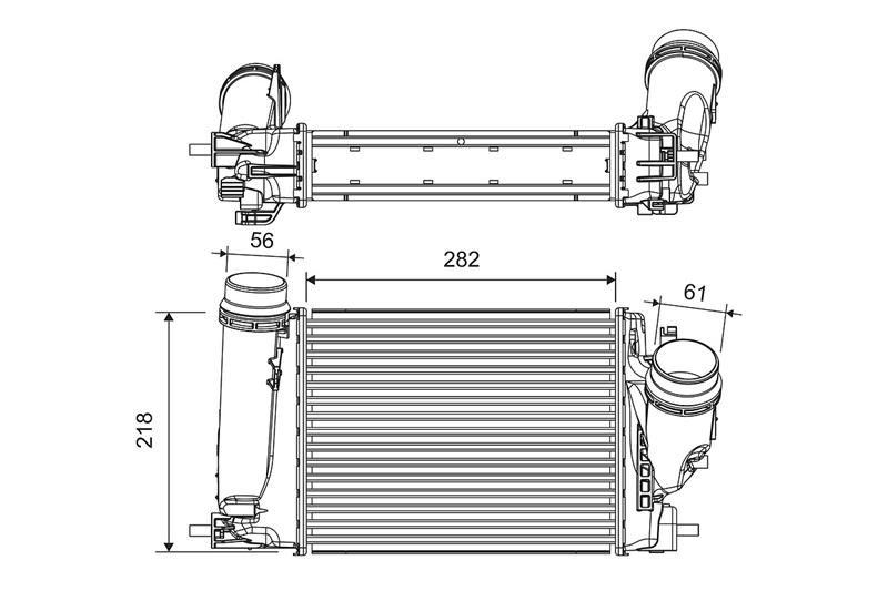 Intercooler, compresor - VALEO