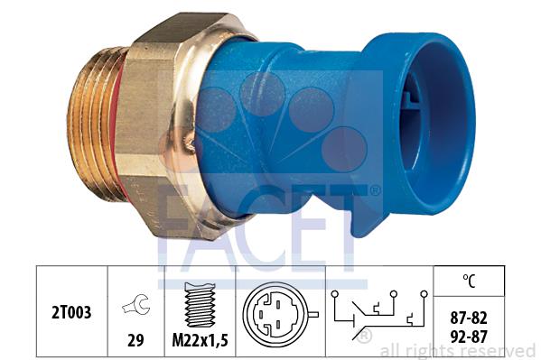 Comutator temperatura, ventilator radiator - FACET