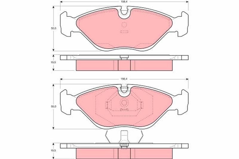 set placute frana,frana disc - TRW
