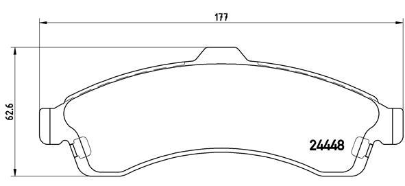 set placute frana,frana disc - BREMBO