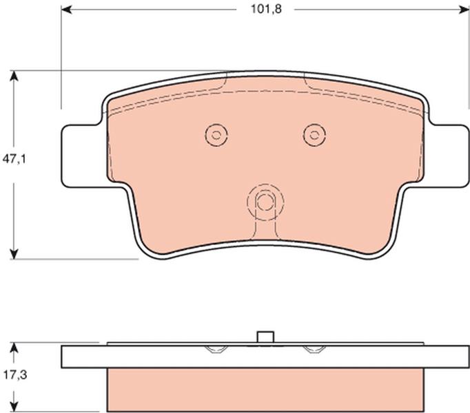 set placute frana,frana disc - TRW