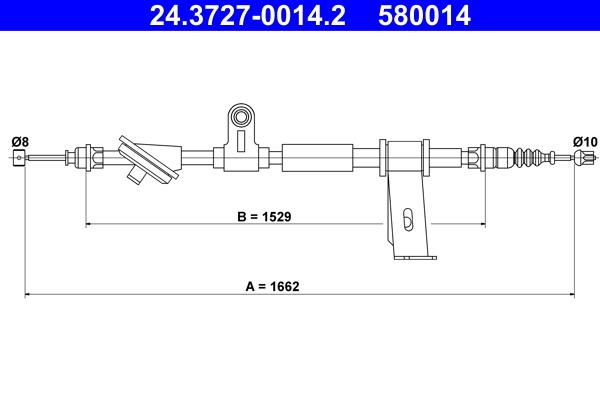 Cablu, frana de parcare - ATE