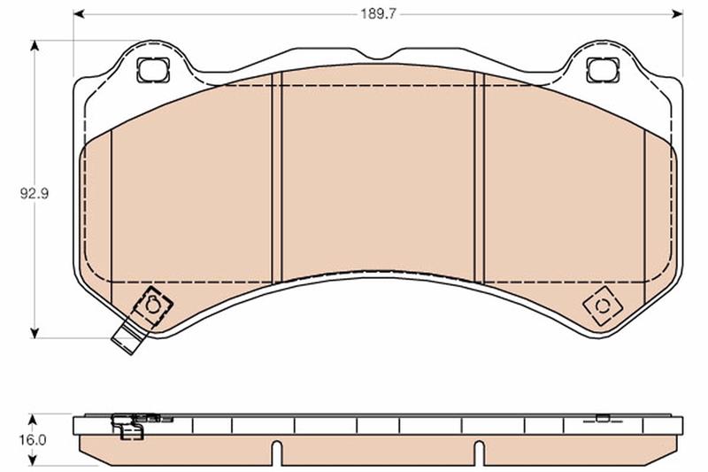 set placute frana,frana disc - TRW