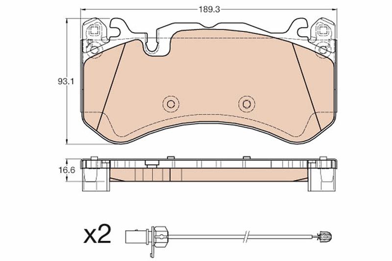 set placute frana,frana disc - TRW