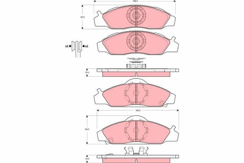 set placute frana,frana disc - TRW