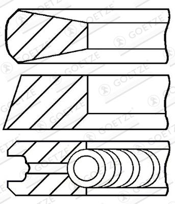 Set segmenti piston - GOETZE ENGINE