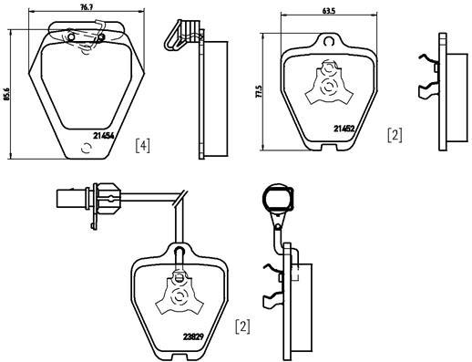 set placute frana,frana disc - BREMBO