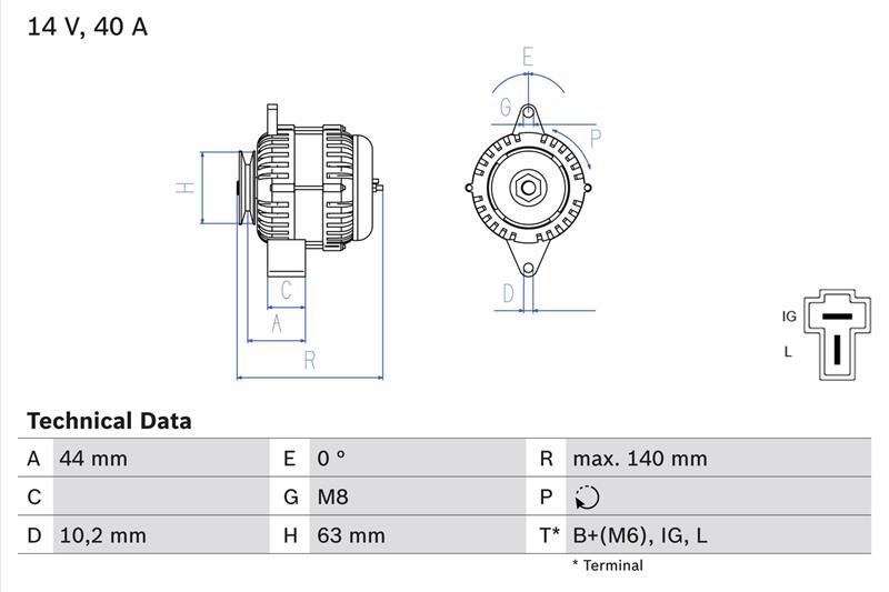 Generator / Alternator - BOSCH