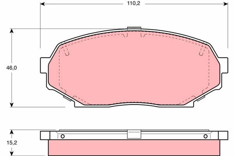 set placute frana,frana disc - TRW