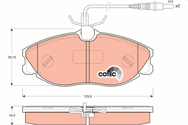 set placute frana,frana disc - TRW