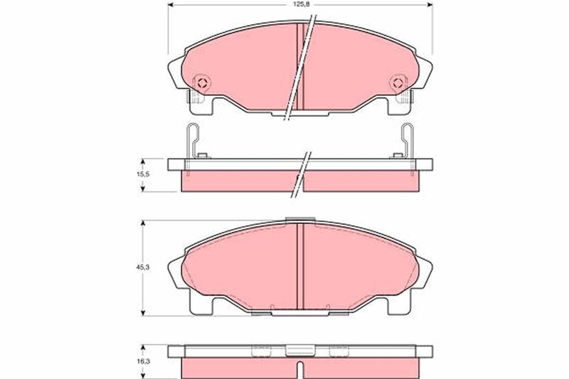 set placute frana,frana disc - TRW