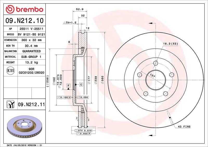 Disc frana - BREMBO