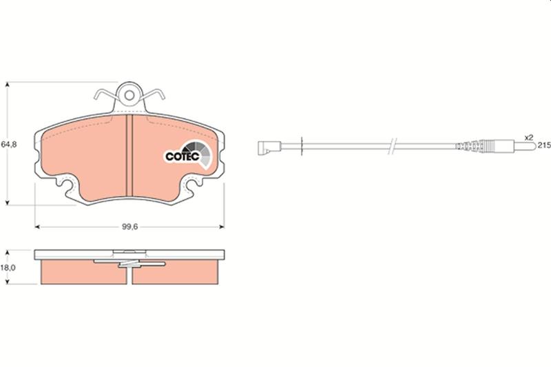 set placute frana,frana disc - TRW