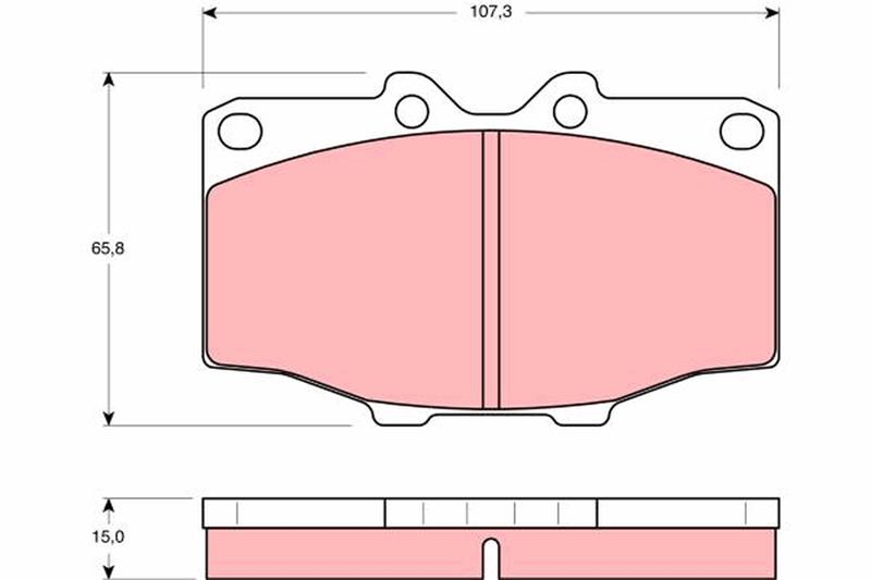 set placute frana,frana disc - TRW