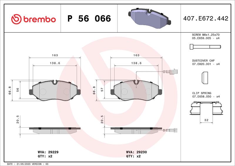 set placute frana,frana disc - BREMBO