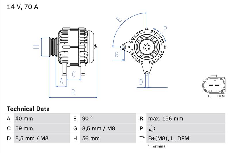 Generator / Alternator - BOSCH
