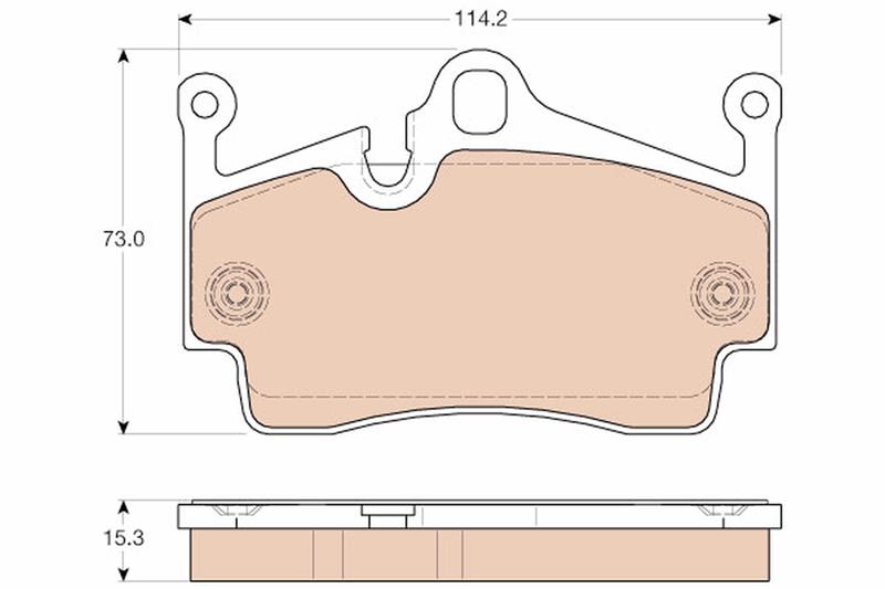 set placute frana,frana disc - TRW