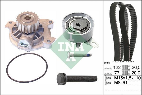 Set pompa apa + curea dintata - INA
