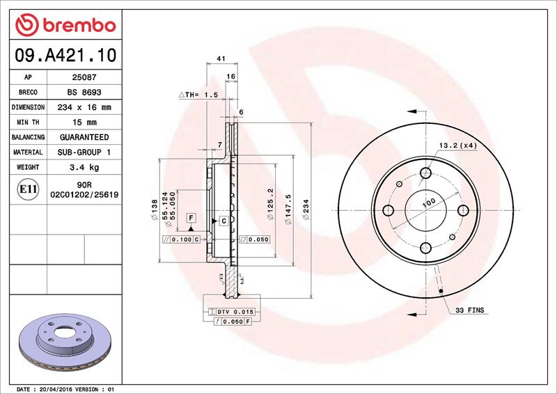 Disc frana - BREMBO