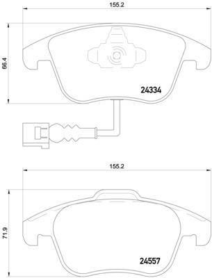 set placute frana,frana disc - BREMBO