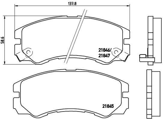 set placute frana,frana disc - BREMBO